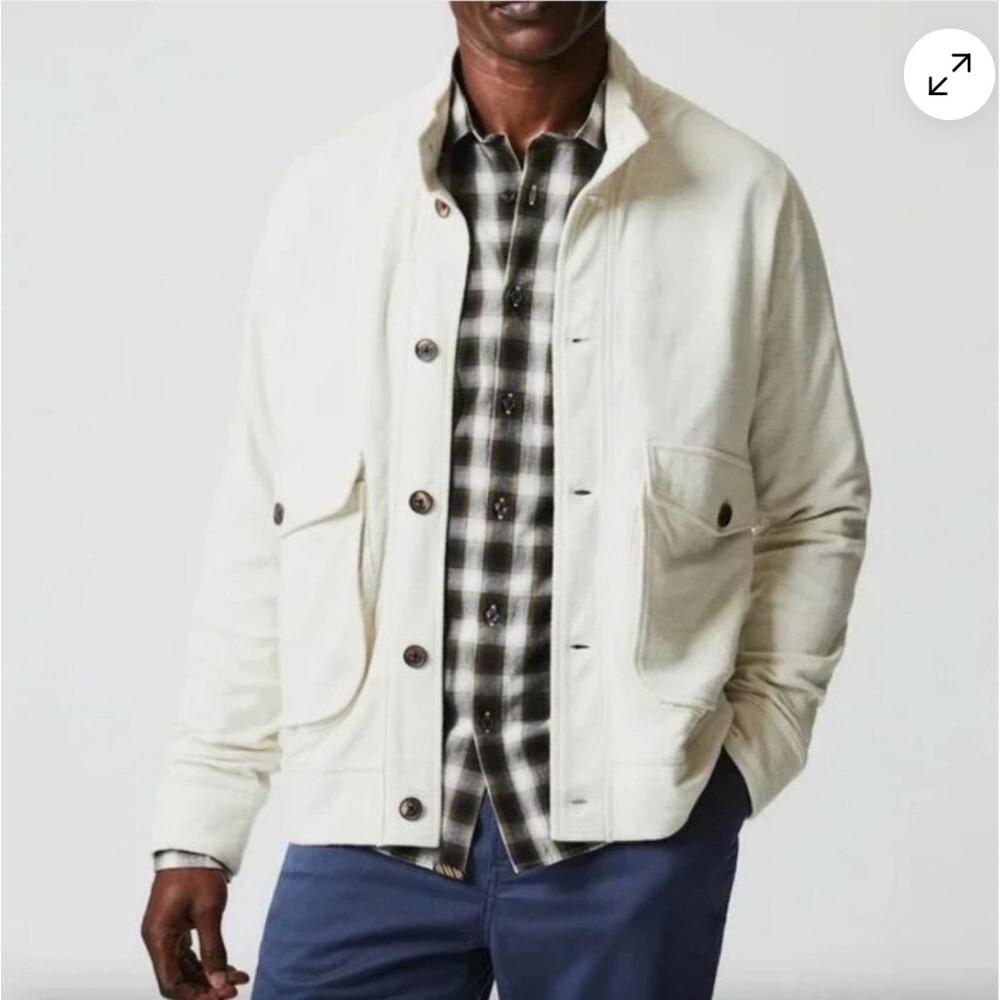Billy Reid Mens Dover Jacket Button Front Field Coat Cotton Slub Size L Preppy